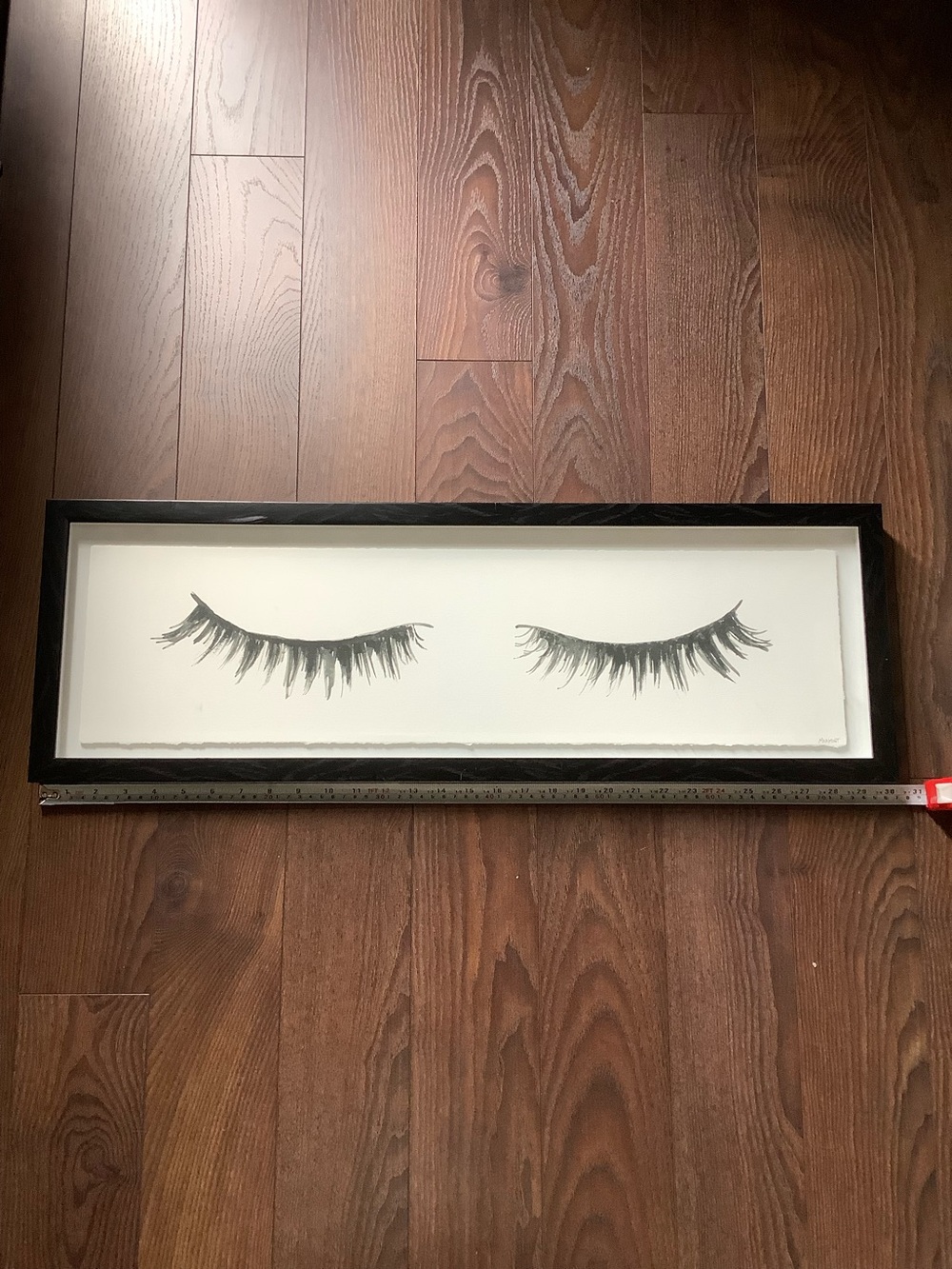 Framed Black & White Eyelash Wall Art